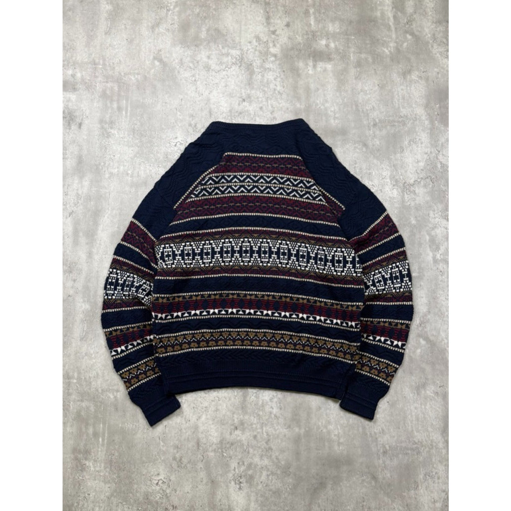 Vintage 90s Jantzen Abstract Pattern Textured Knit Sweater Size Large