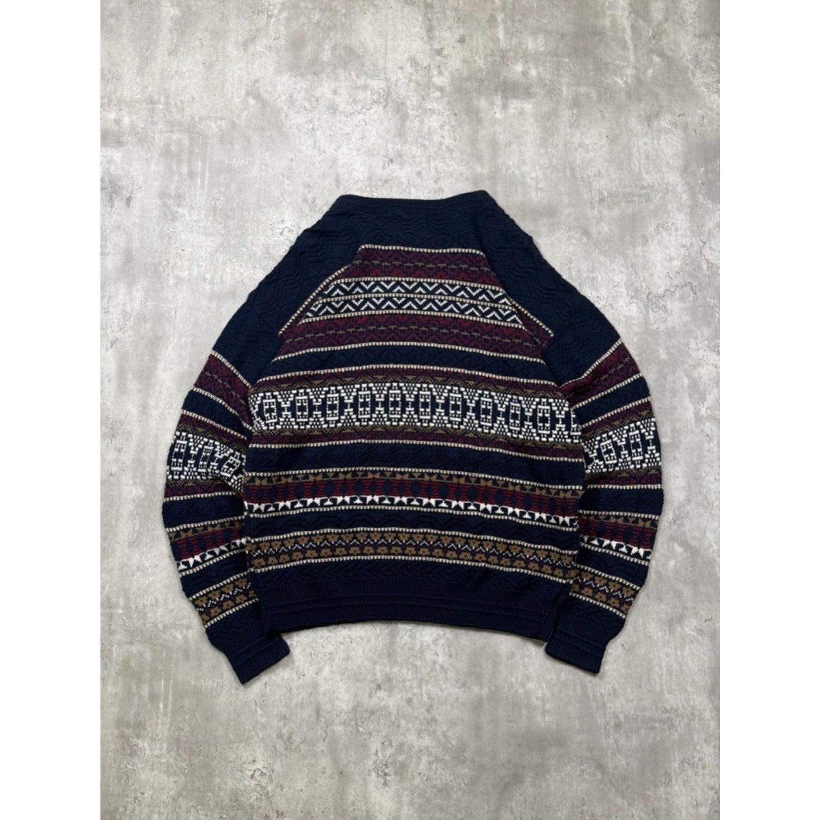 Vintage 90s Jantzen Abstract Pattern Textured Knit Sweater Size Large