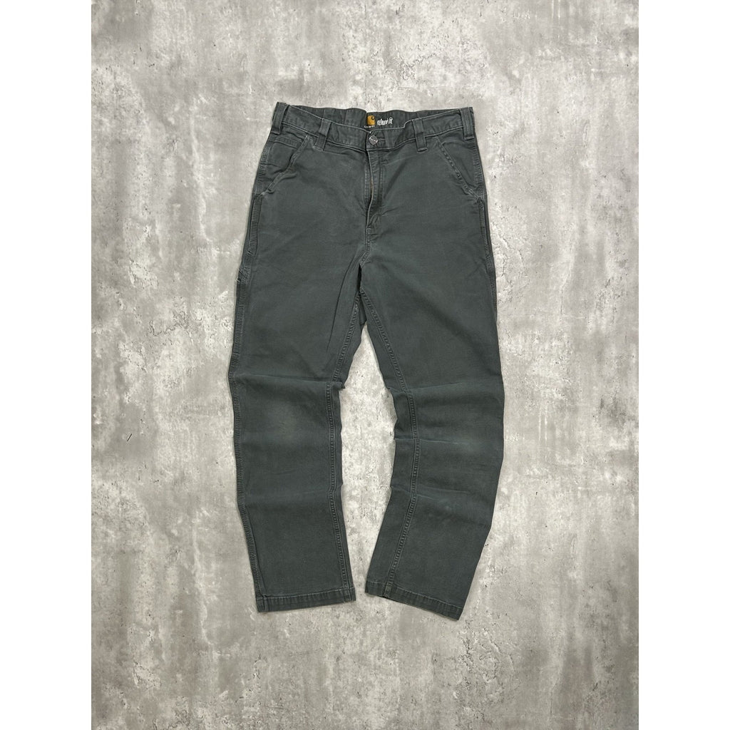 Carhartt Relaxed Fit Canvas Workwear Five Pocket Pants Size 34 Green
