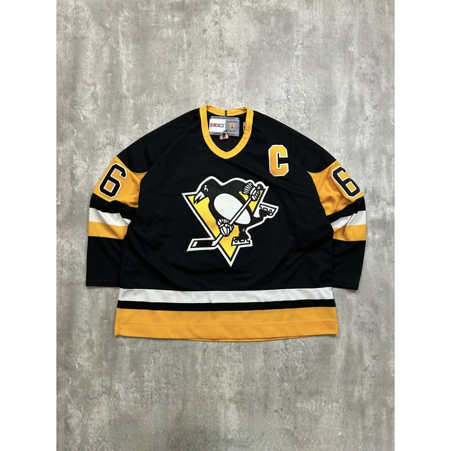 Vintage Mario Lemieux #66 Pittsburgh Penguins NHL Hockey Jersey Size 2XL