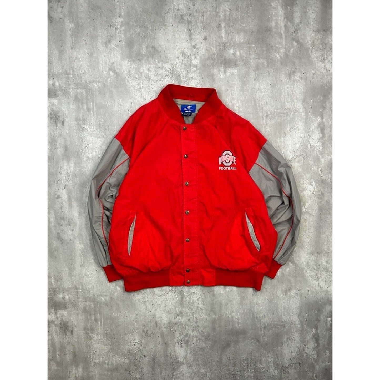 Vintage 90s Ohio State Buckeyes NCAA Embroidered Bomber Jacket Size XL