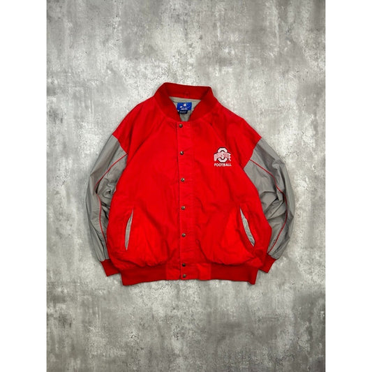 Vintage 90s Ohio State Buckeyes NCAA Embroidered Bomber Jacket Size XL