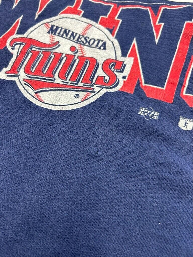 Vintage 1996 Kirby Puckett Minnesota Twins MLB Card Graphic T-Shirt Size XL 90s