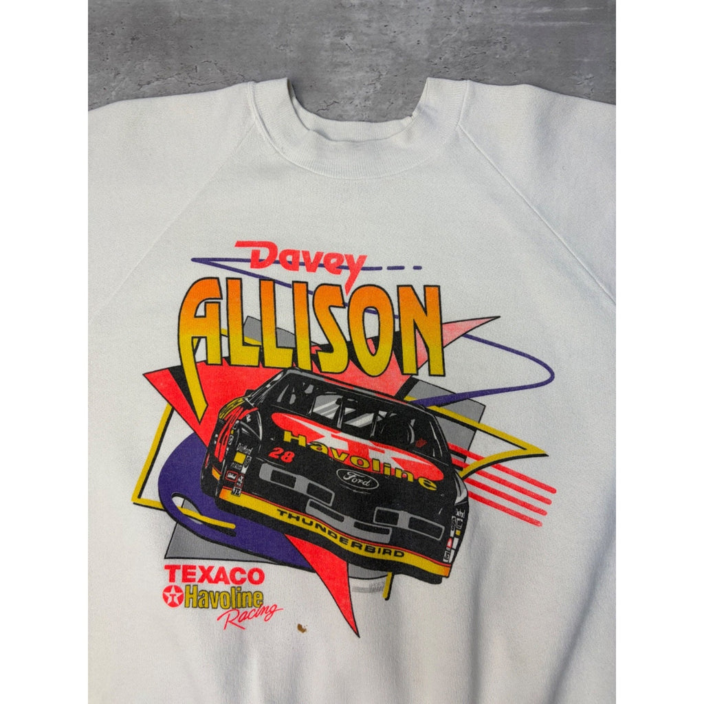 Vintage 90s Davey Allison #28 Nascar Racing Graphic Sweatshirt Size XL