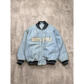 Vintage Y2K Southpole Embroidered Spellout Leather Bomber Jacket Size XL