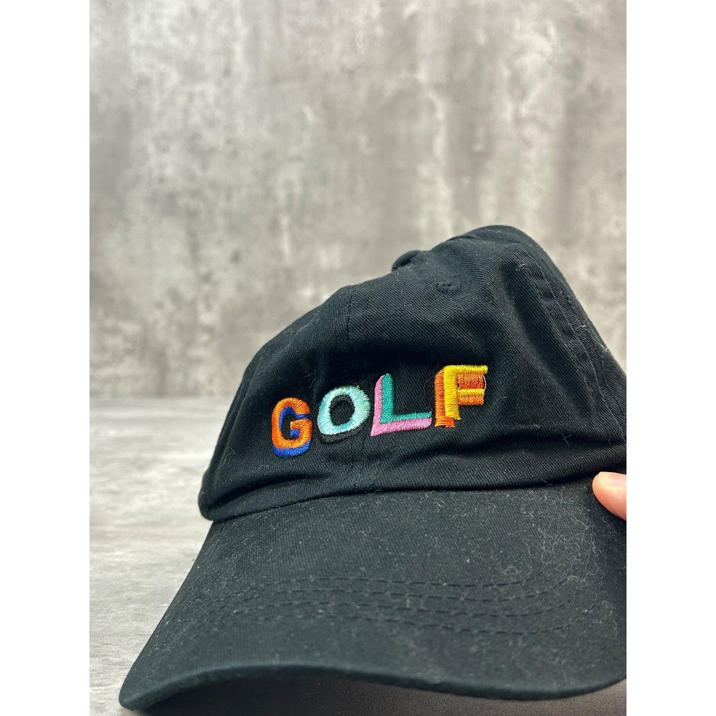 Golf Tyler The Creator Embroidered Spellout Strapback Hat OSFA