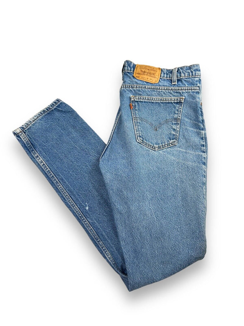Vintage 1995 Levis 505 Orange Tab Regular Fit Straight Leg Denim Pants Size 36W