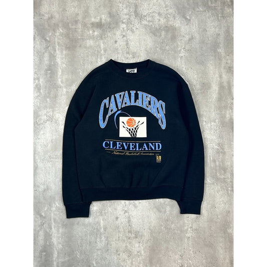 Vintage 90s Cleveland Cavaliers NBA Spellout Graphic Sweatshirt Size XL