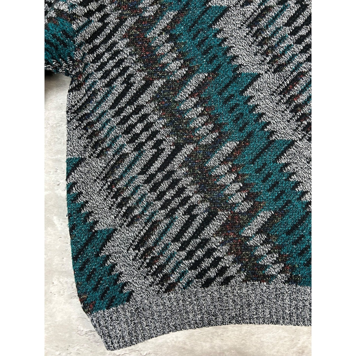 Vintage 90s Daniel Henry Abstract Pattern Knit Sweater Size Large