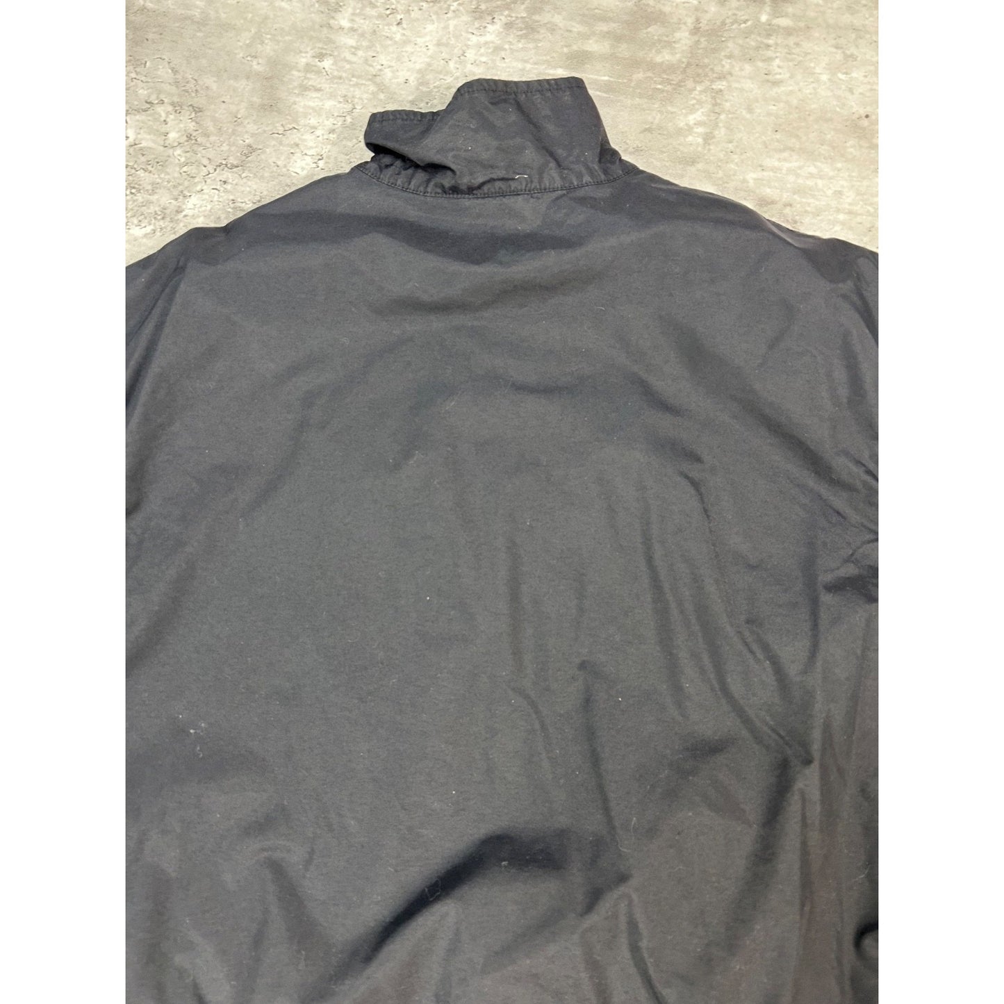 Vintage Nike Embroidered Middle Swoosh Windbreaker Jacket Size Medium Black