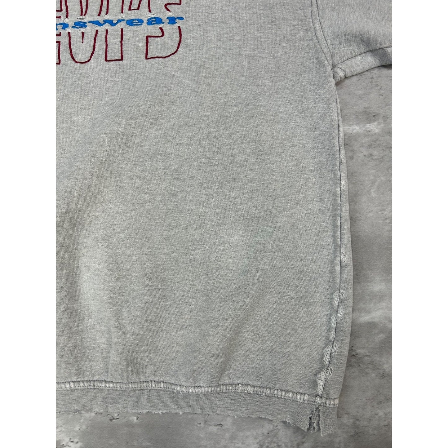 Vintage 90s Levis Jeanswear Embroidered Spellout Graphic Sweatshirt Size Medium