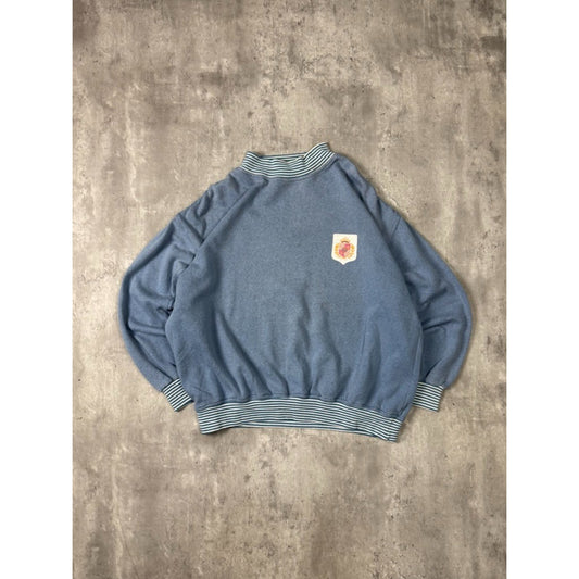 Vintage 90s Kenny Rogers Embroidered Crest Pullover Mockneck Sweatshirt Sz Large