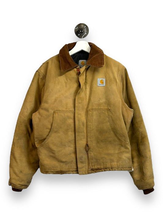 Vintage Carhartt Quilted Lined Canvas Work Wear Cropped Arctic Jacket Size 40 M