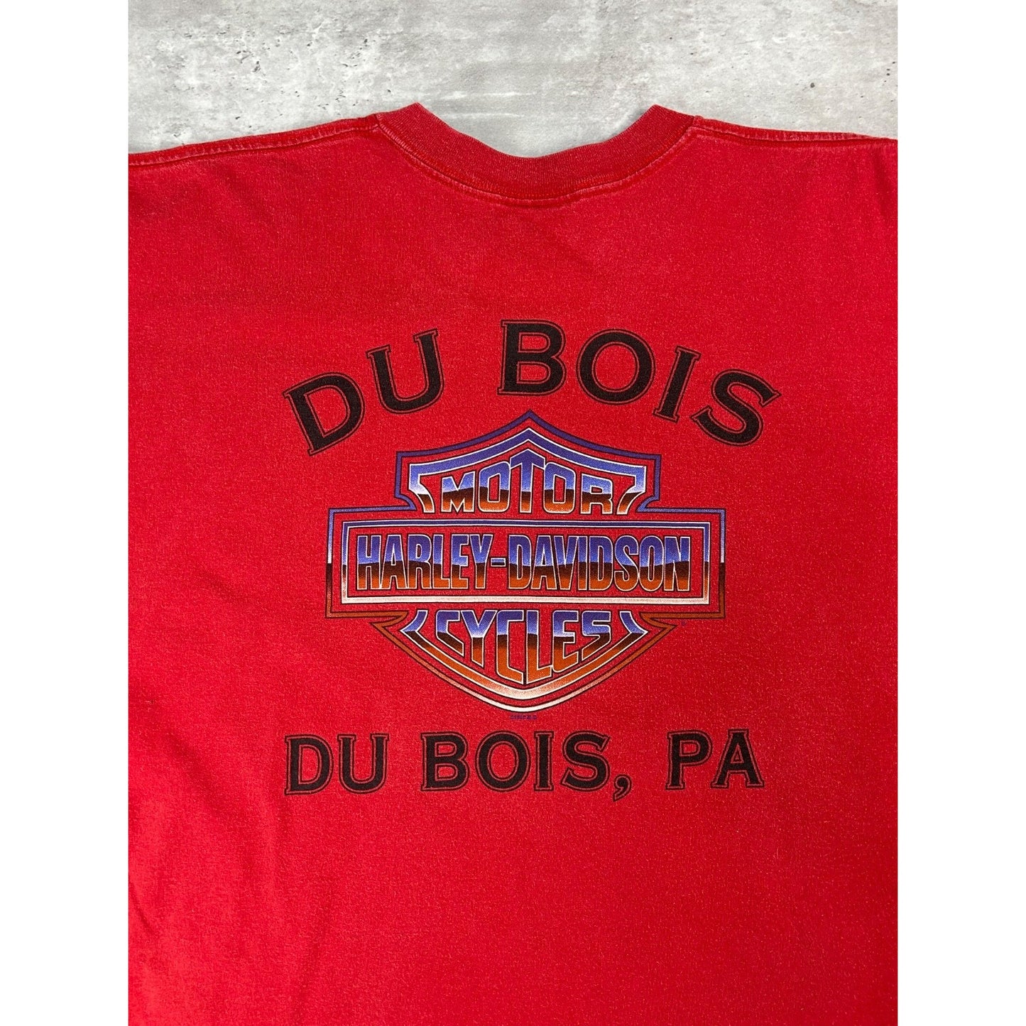 Vintage 1996 Harley Davidson Graphic Spellout Logo T-Shirt Size 2XL Red