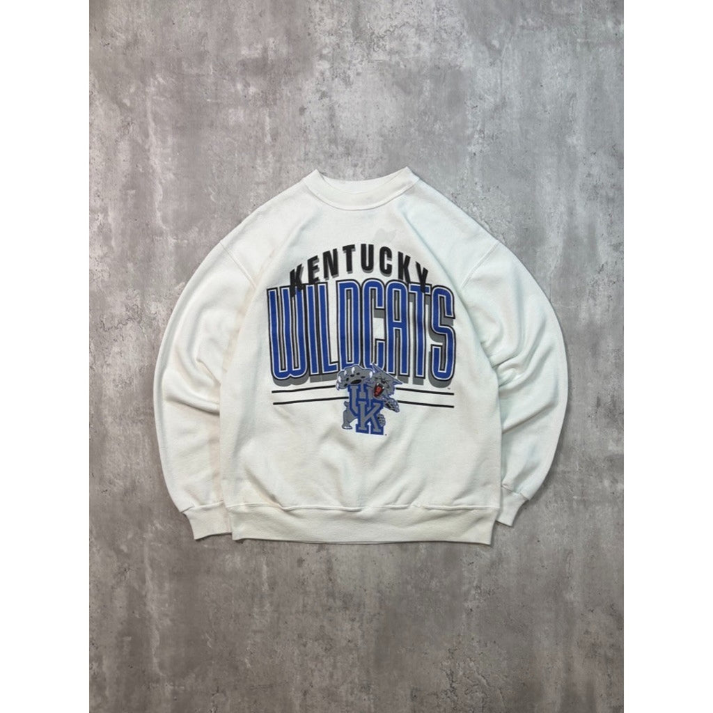 Vintage 90s Kentucky Wildcats NCAA Collegiate Spellout Sweatshirt Size Large