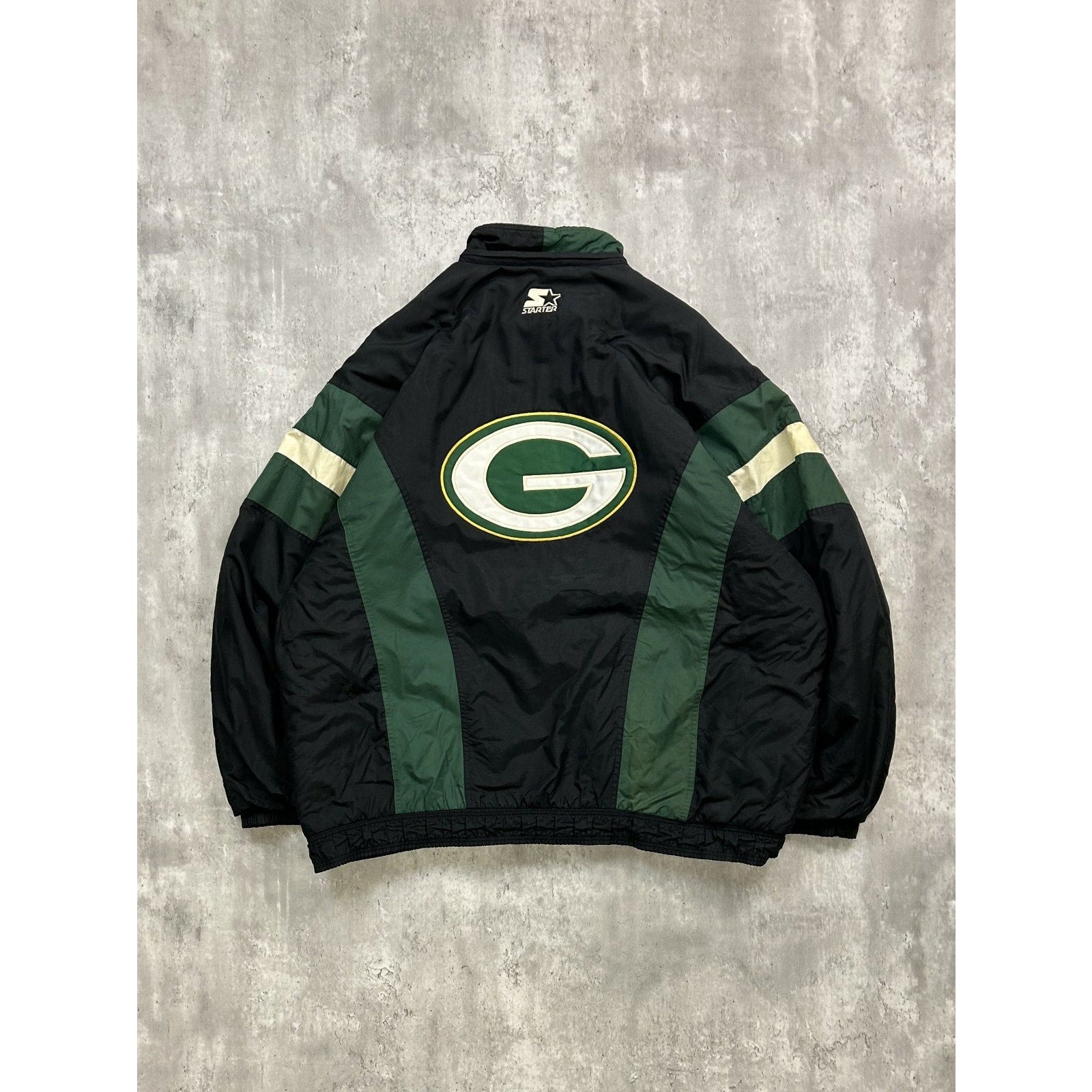 Vintage 90s Green Bay Packers NFL Insulated Full Zip Starter Jacket Size 2XL