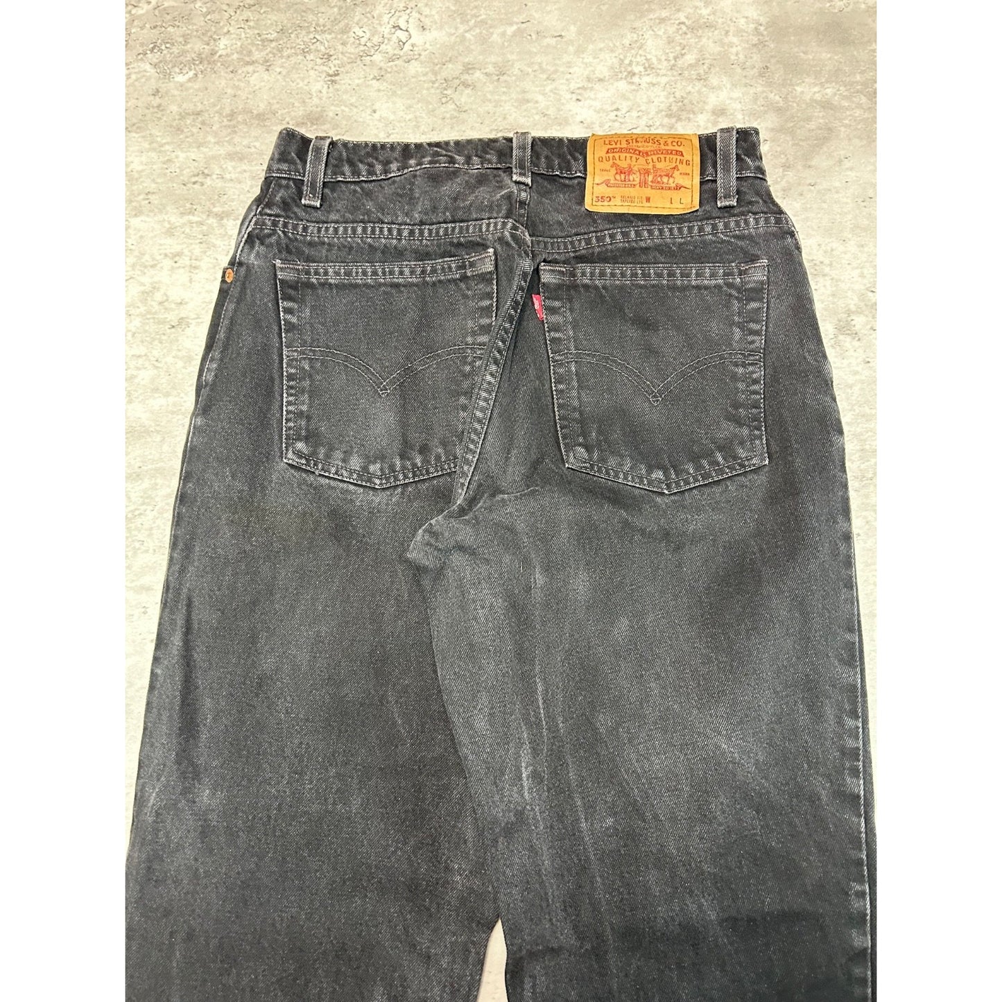 Vintage 90s Women's Levis 550 Red Tab Black Denim Pants Size 29