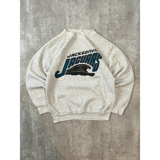 Vintage 1993 Jacksonville Jaguars NFL Banned Logo Graphic Sweatshirt Size Large