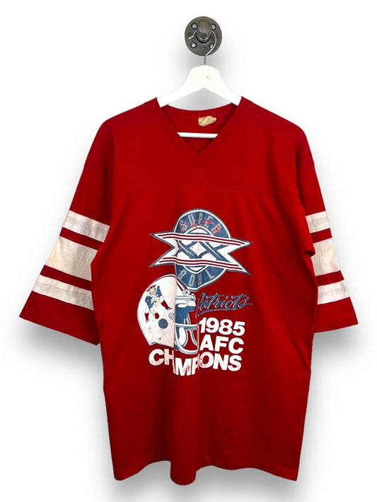 Vintage 1985 New England Patriots AFC Champs NFL Jersey T-Shirt Size XL 80s