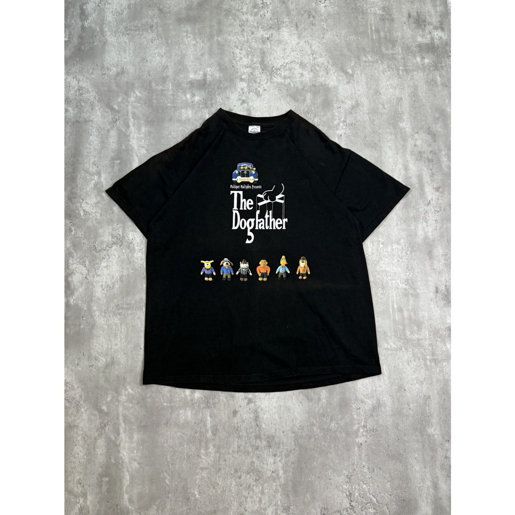 Vintage The Dogfather Parody Comedy Graphic T-Shirt Size XL Black