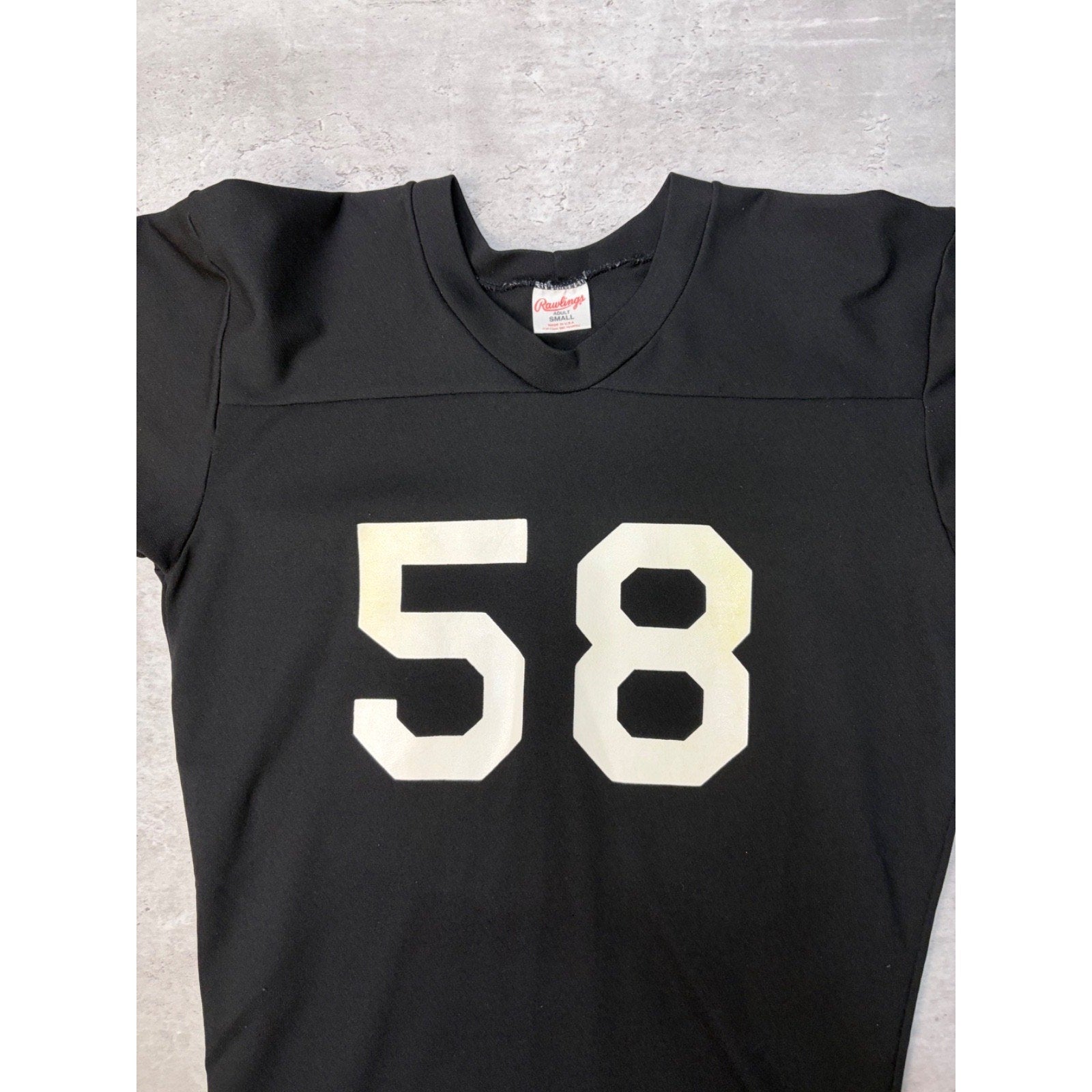 VTG 1970s Jack Lambert #58 Pittsburgh Steelers NFL Rawlings Jersey Size Small