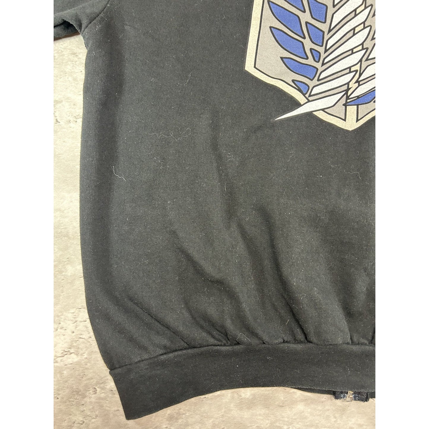 Attack On Titan Survey Corps Anime Promo Full Zip Hooded Sweatshirt Size XL