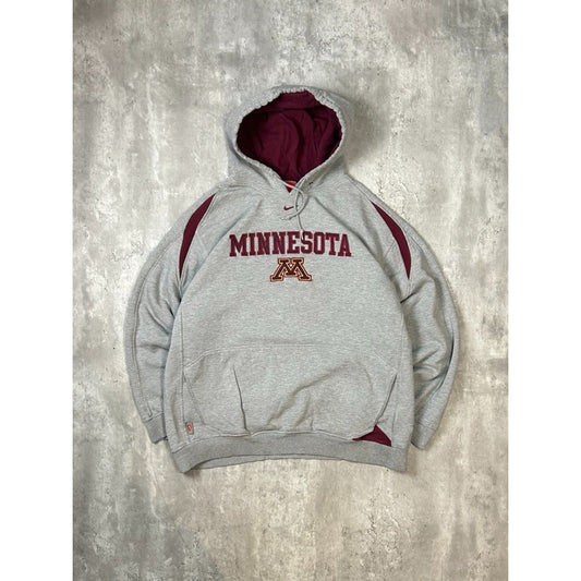 Vintage Minnesota Gophers NCAA Nike Middle Swoosh Hooded Sweatshirt Size XL