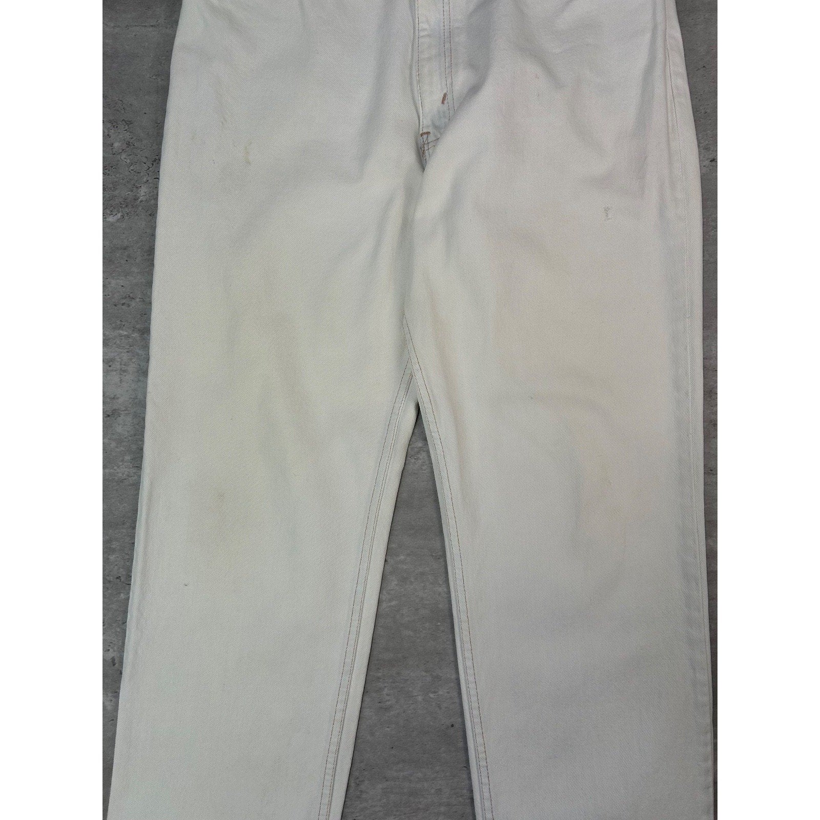 Vintage 90s Levis Red Tab 540 White Denim Pants Size 36