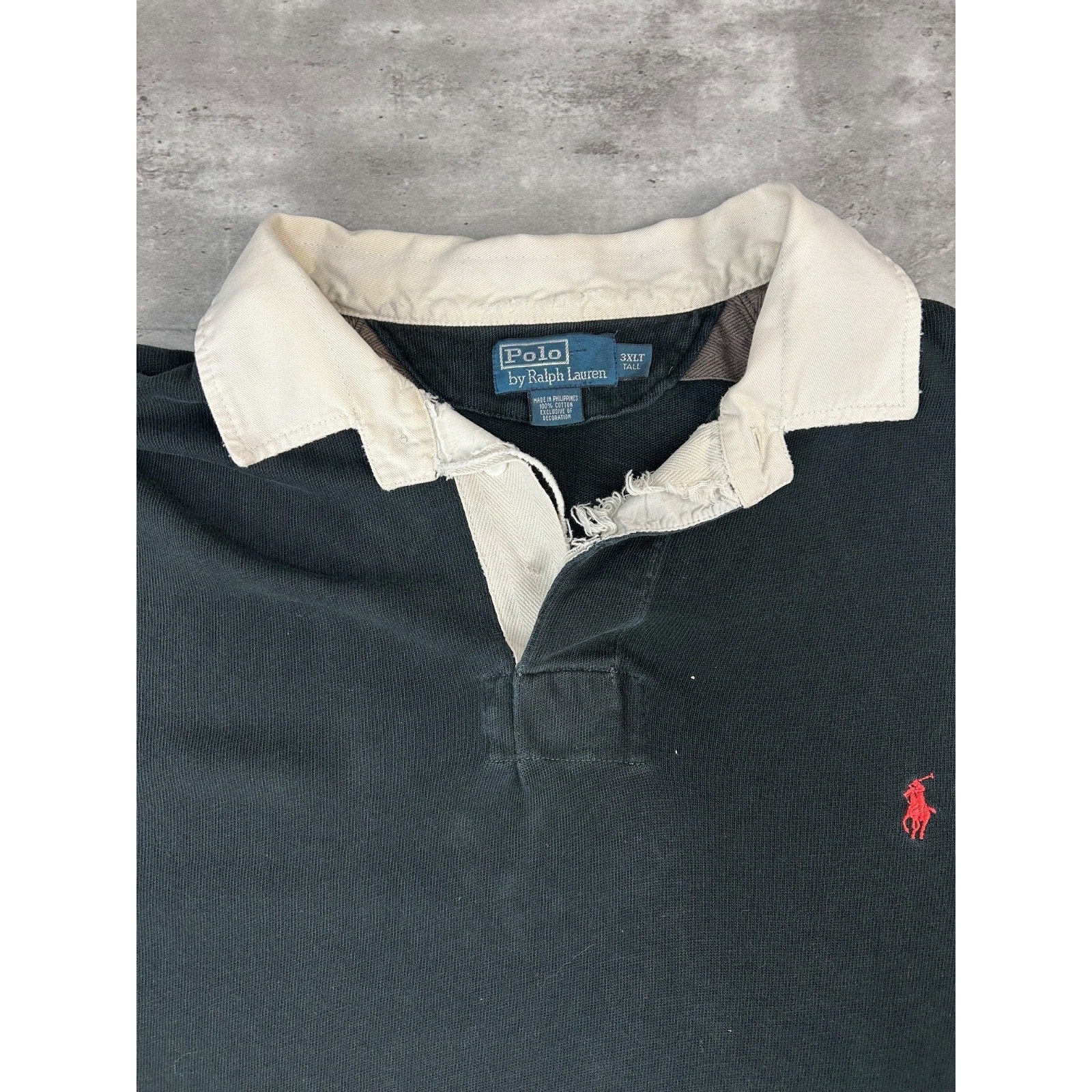 Vintage Polo Ralph Lauren Embroidered Pony Rugby Button Up Shirt Size 3XLT