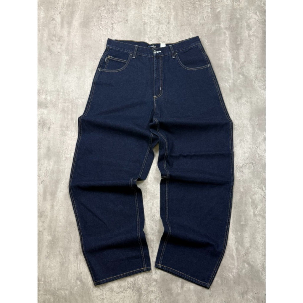 Vintage Y2K Icewear Contrast Stitched Dark Wash Denim Pants Size 36x34