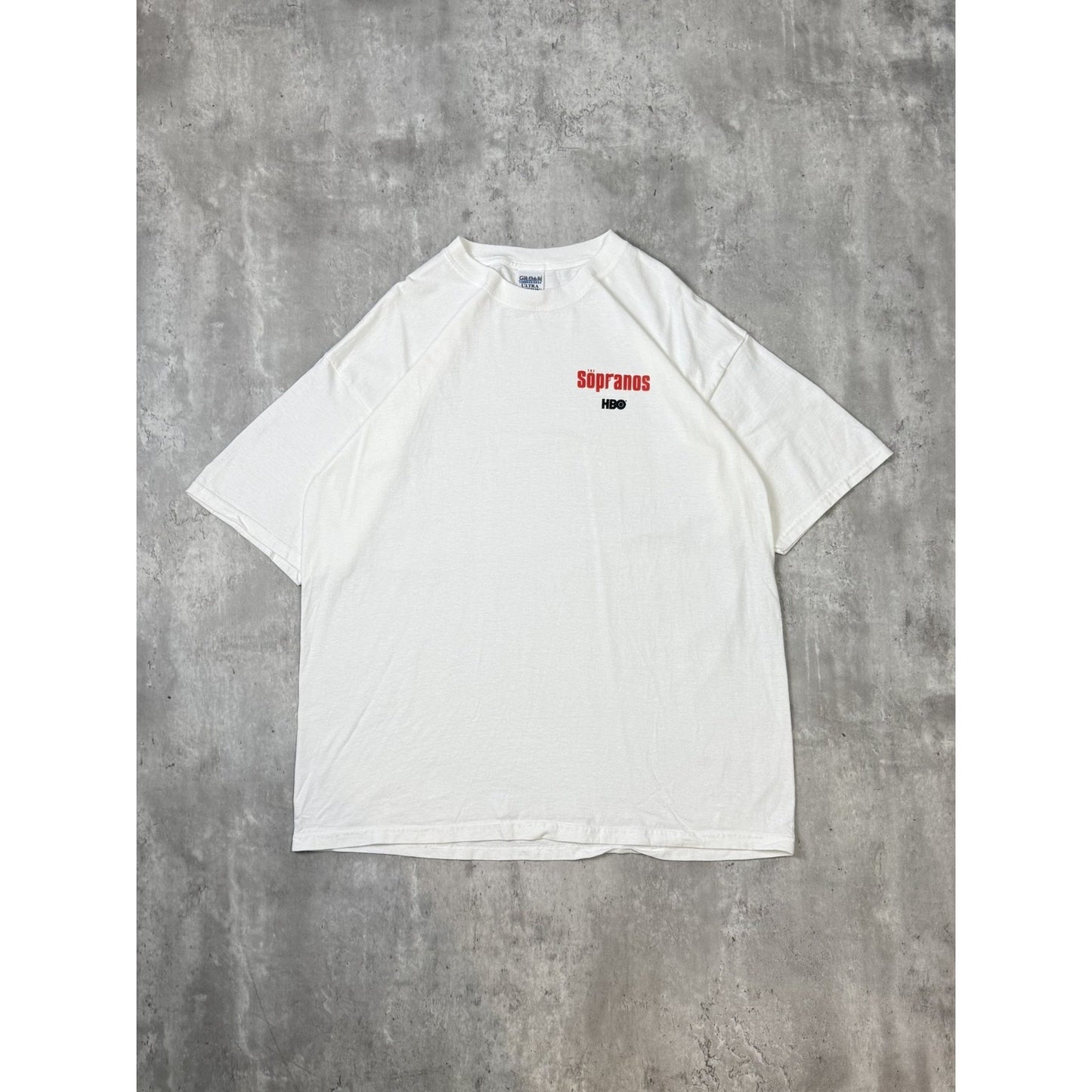 Vintage 90s HBO The Sopranos Spellout Graphic TV Show Promo T-Shirt Size XL