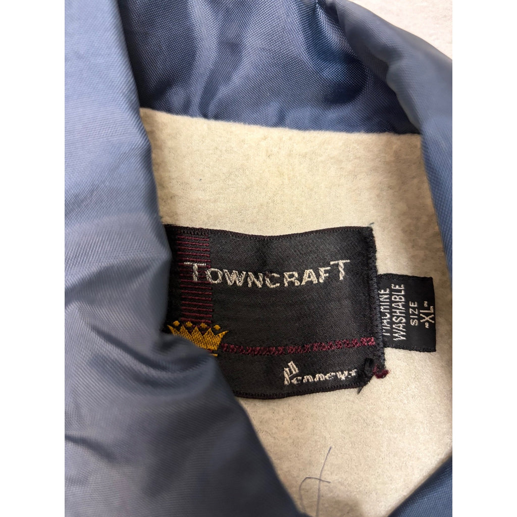 Vintage 1970s Towncraft Nylon Navy Blue Coaches Jacket Size XL
