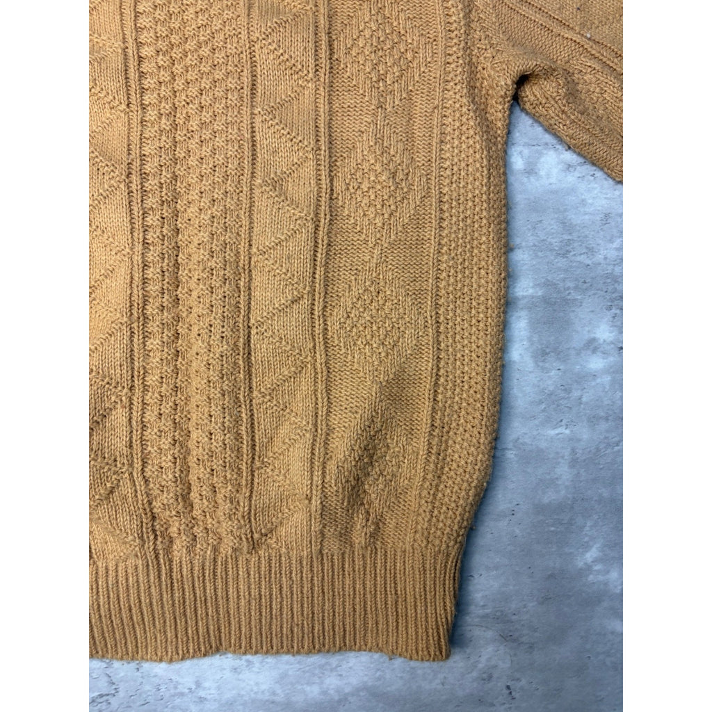 Vintage 80s Tommy Knight Cable Knit Turtle Neck Pullover Sweater Size Large