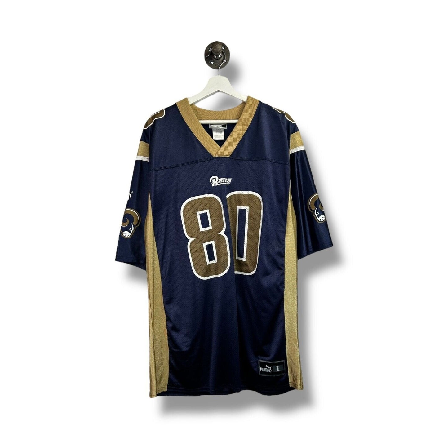 Vintage Issac Bruce #80 St.Louis Rams NFL Puma Football Jersey Size Large