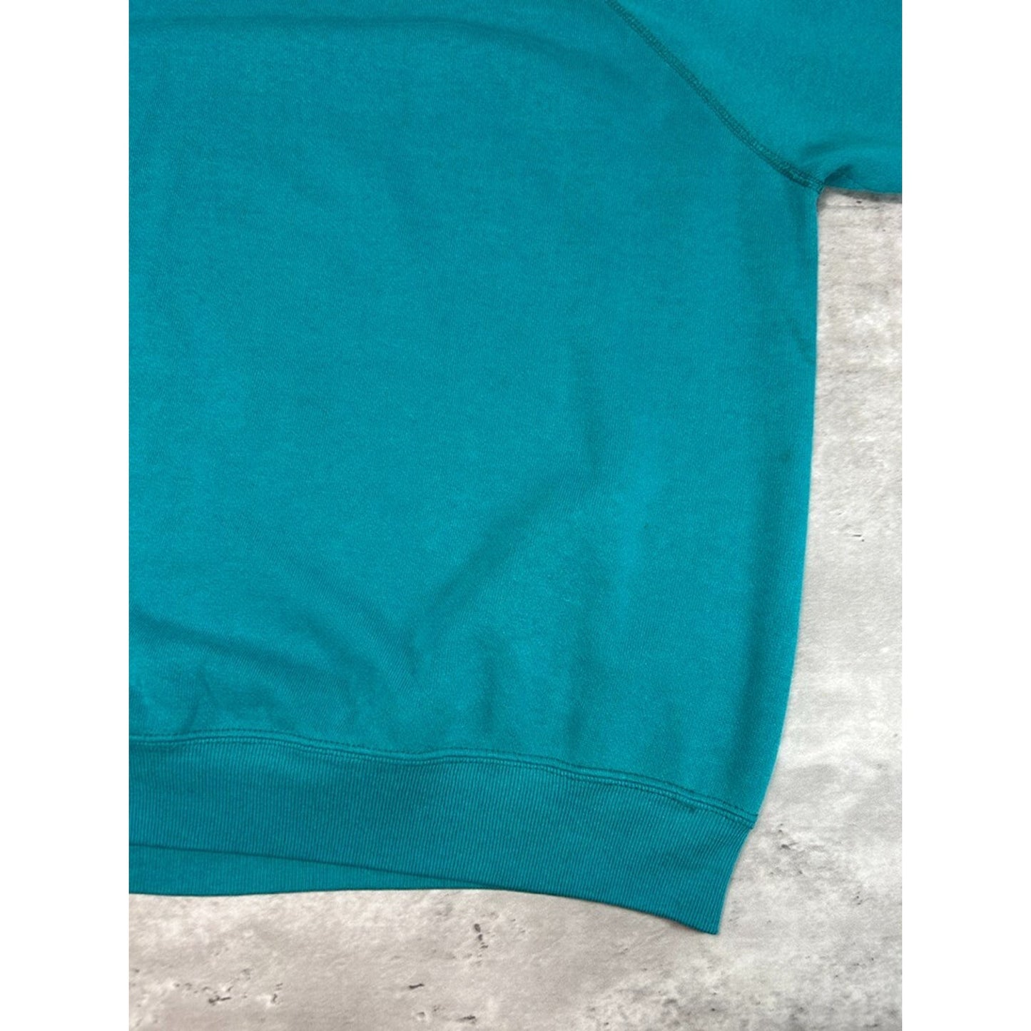Vintage 90s Miami Dolphins NFL Big Graphic Spellout Sweatshirt Size XL Teal