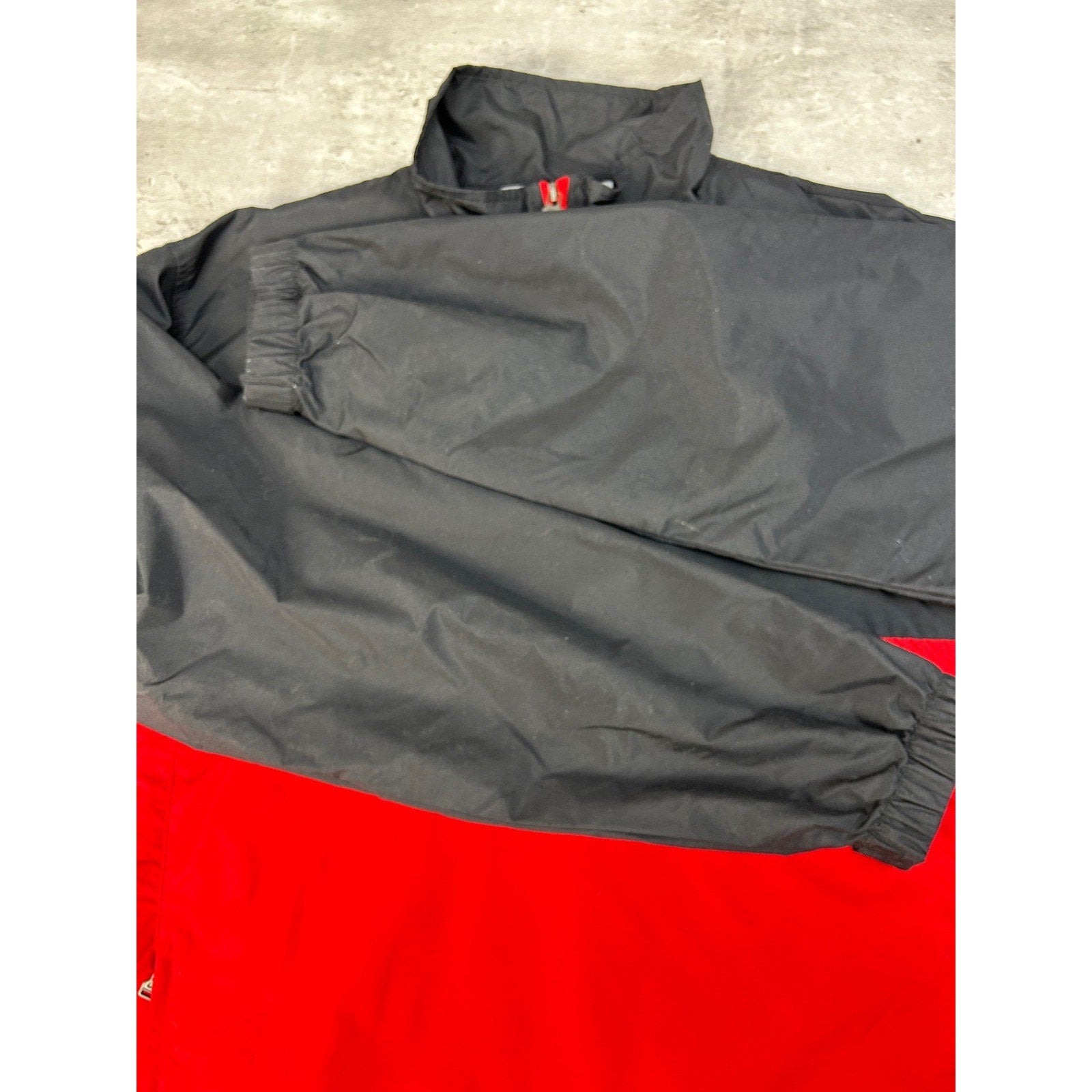 Vintage 90s Nike Embroidered Spellout Two Tone Nylon Windbreaker Jacket Sz Large
