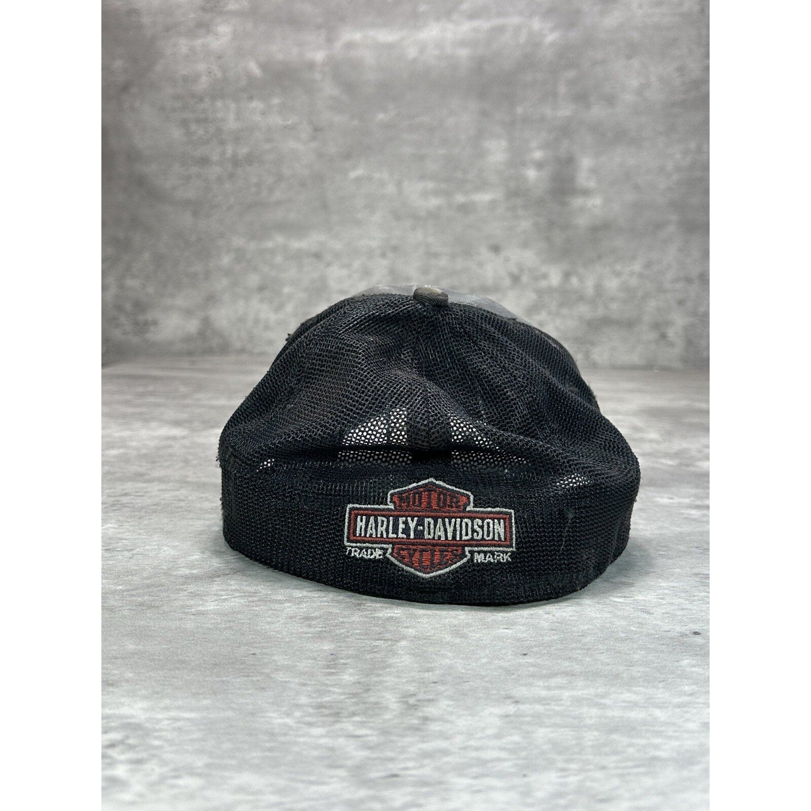 Harley Davidson Embroidered Logo Trucker Snapback Hat OSFA