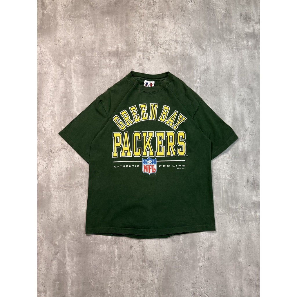 Vintage 1994 Green Bay Packers NFL Spellout Graphic Football T-Shirt Size Large