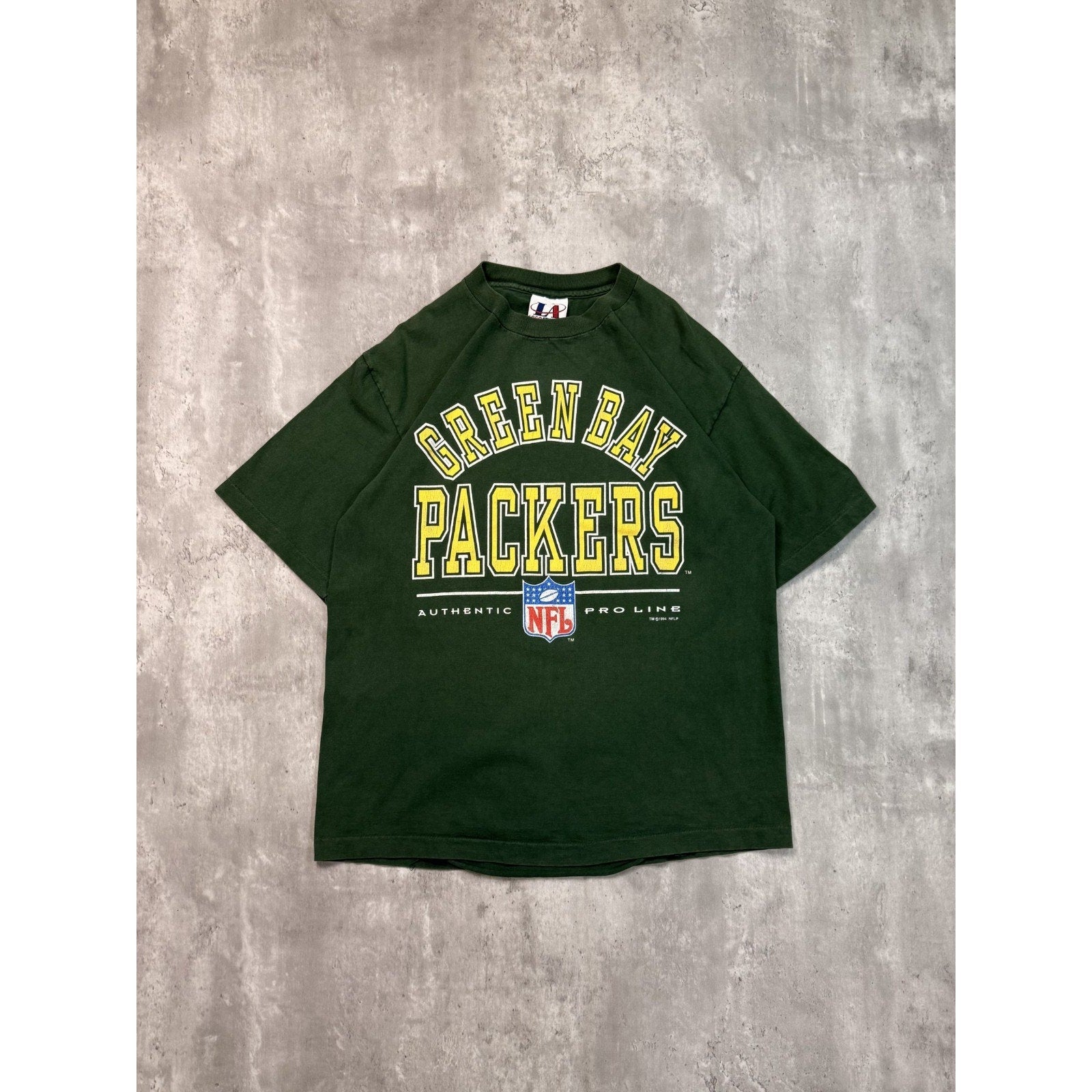 Vintage 1994 Green Bay Packers NFL Spellout Graphic Football T-Shirt Size Large