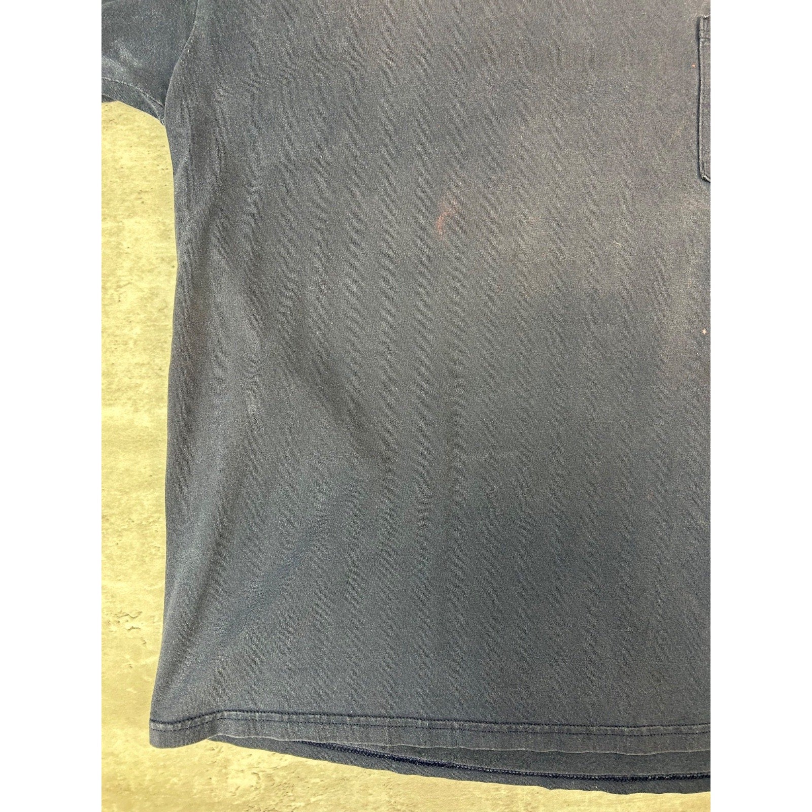 Vintage Nike Mini Swoosh Sleeve Graphic Pocket T-Shirt Size 2XL Blue