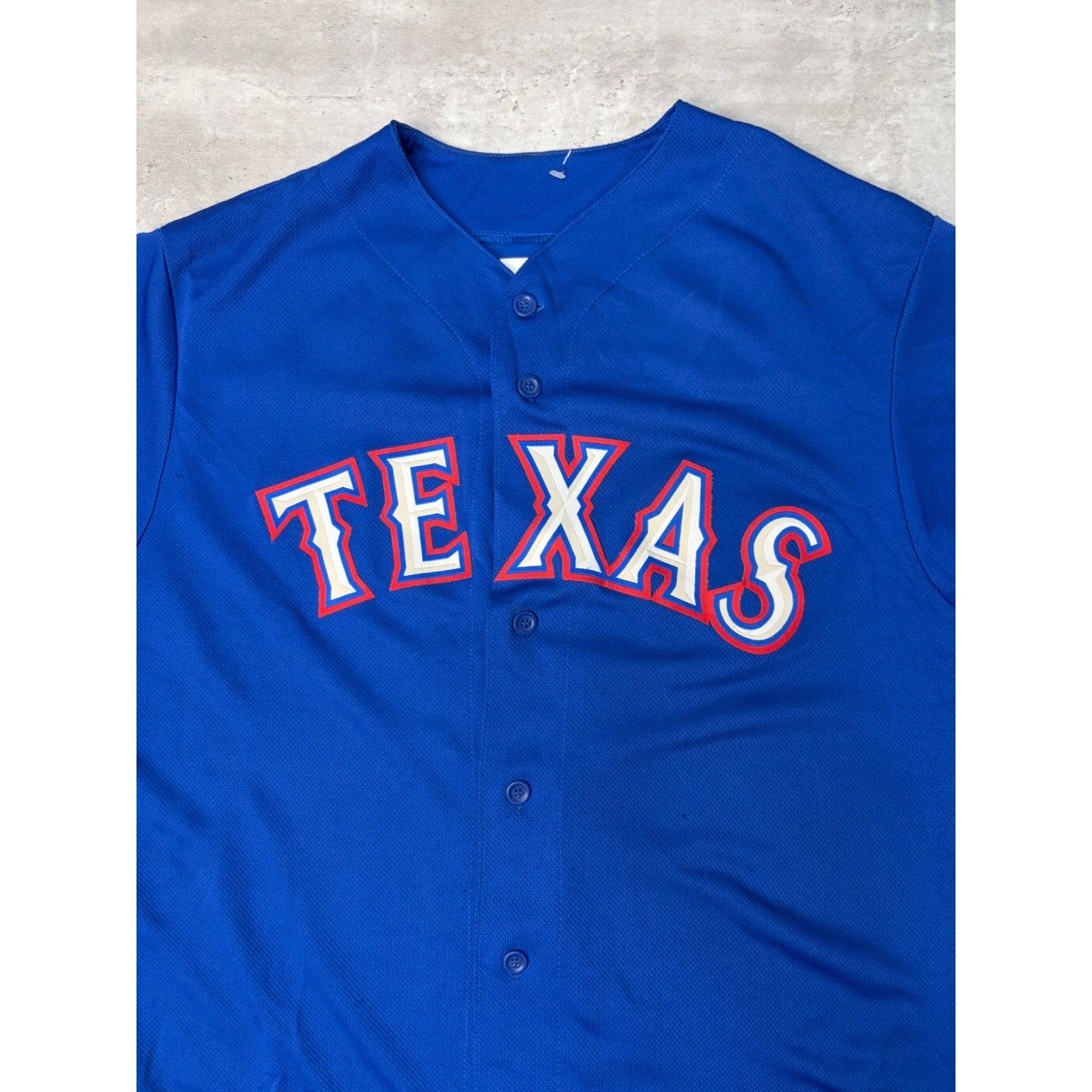 Vintage Texas Rangers #20 Right At Home Majestic Baseball Jersey Size Medium
