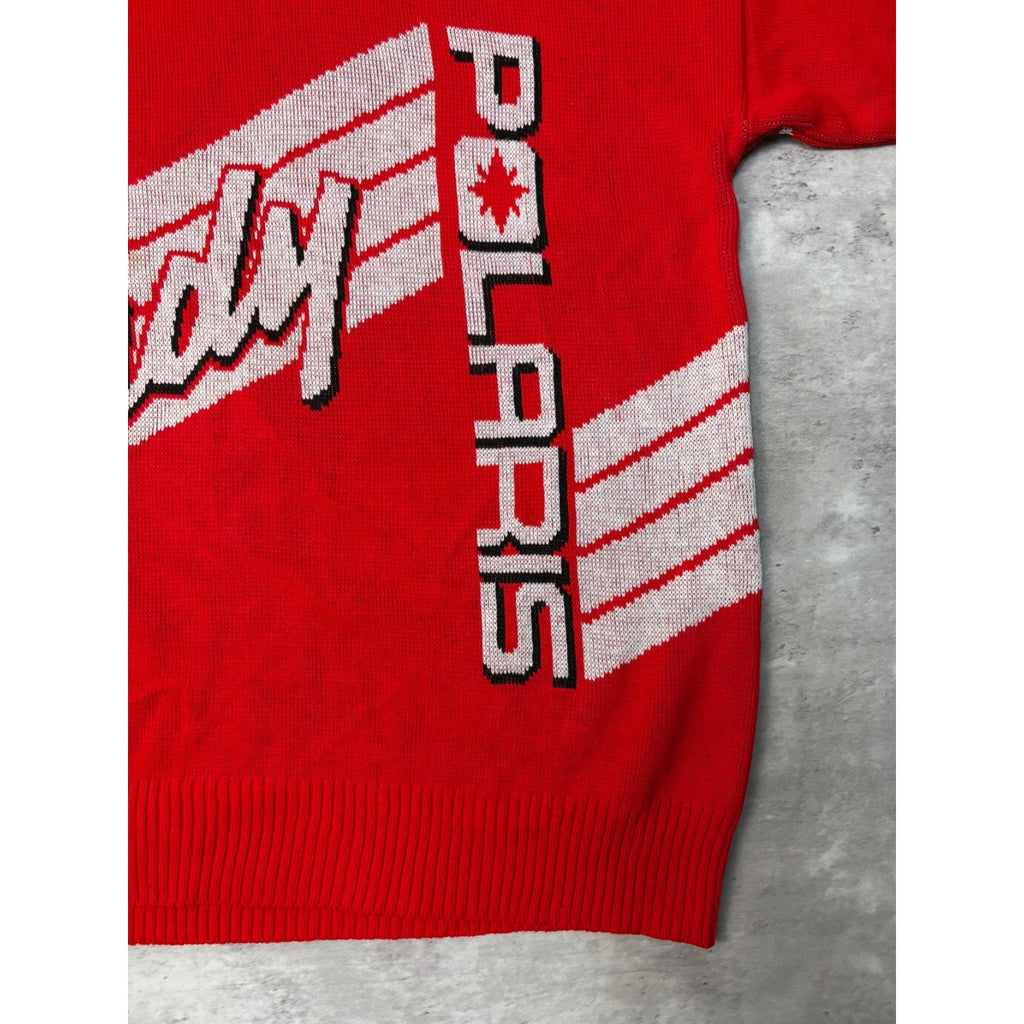 Vintage 80s Polaris Indy Spellout Graphic Pullover Knit Sweater Size Large