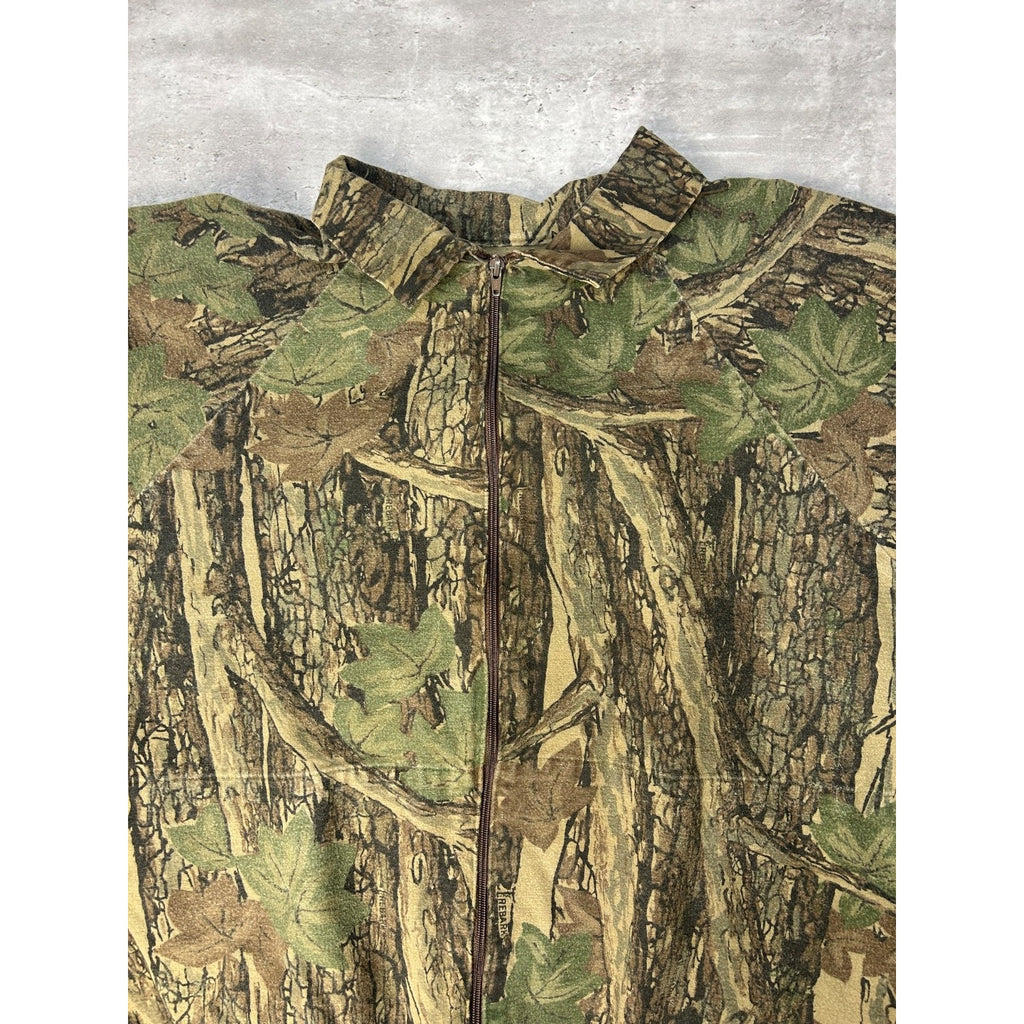 Vintage 90s Ocoee Realtree Camo Full Zip Hunting Bomber Jacket Size 2XL