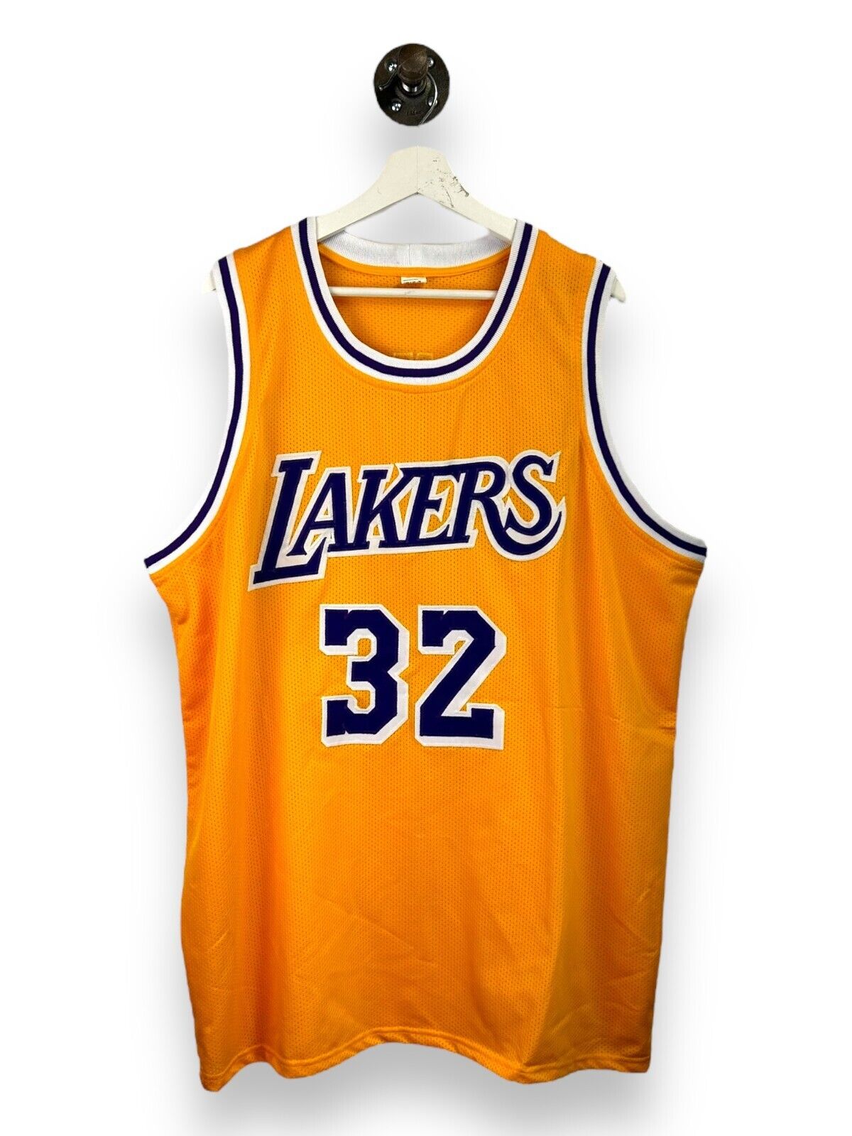 Vintage Magic Johnson #32 Los Angeles Lakers Stitched Jersey Size 2XL Yellow