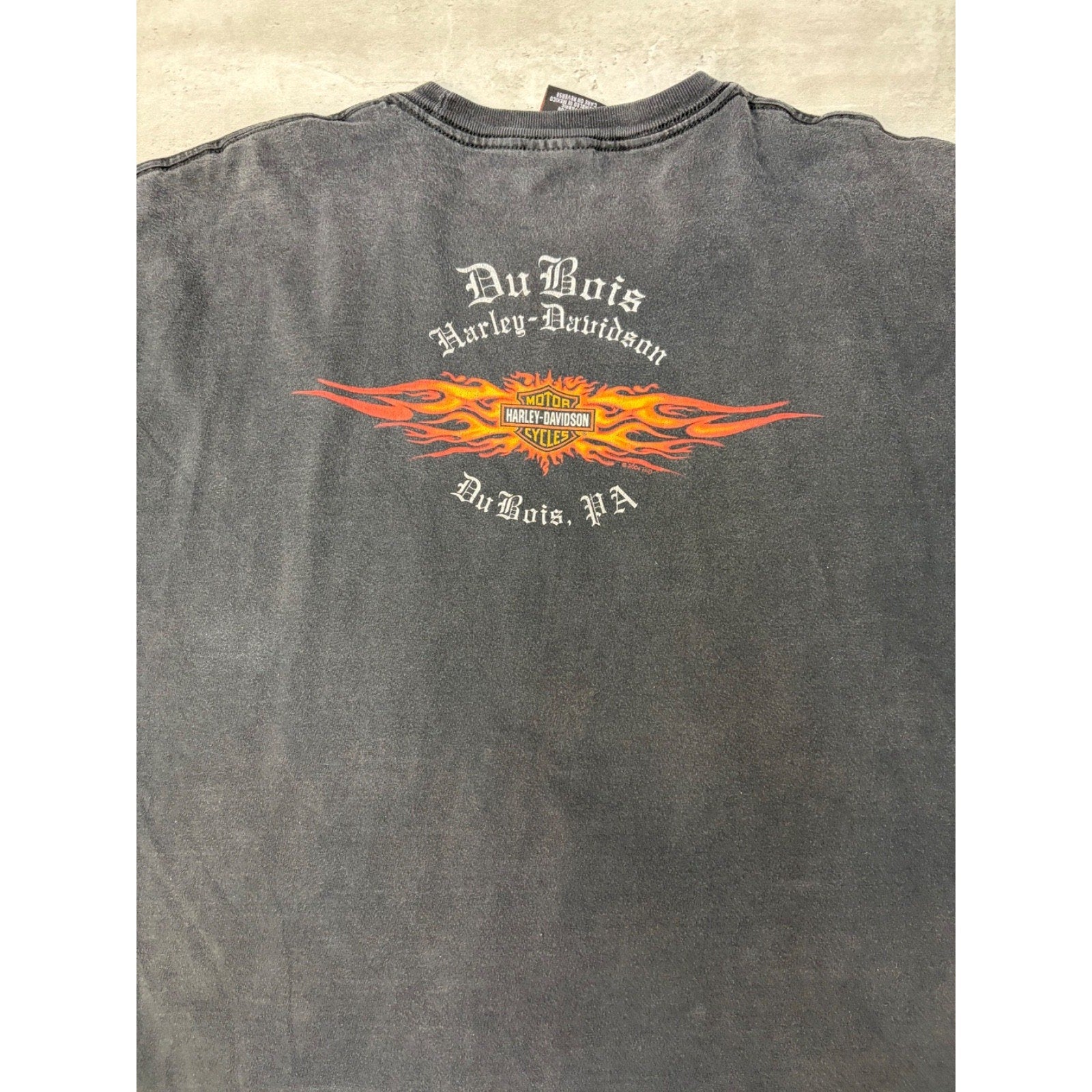 Vintage Harley Davidson Classic Logo Wing Graphic Black T-Shirt Size 3XL