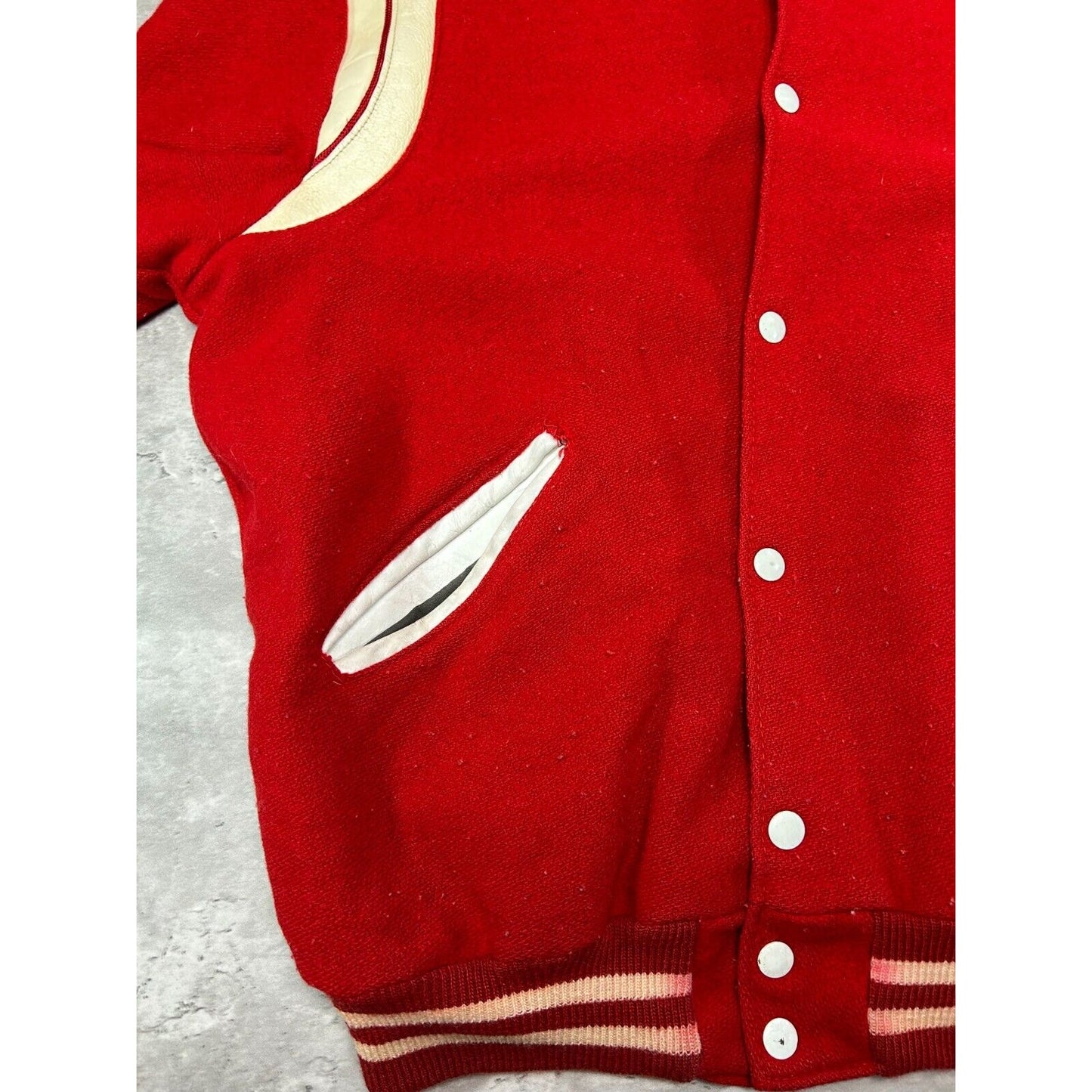 Vintage 1972 New Bremen Embroidered Collegiate Varsity Bomber Jacket Size Large