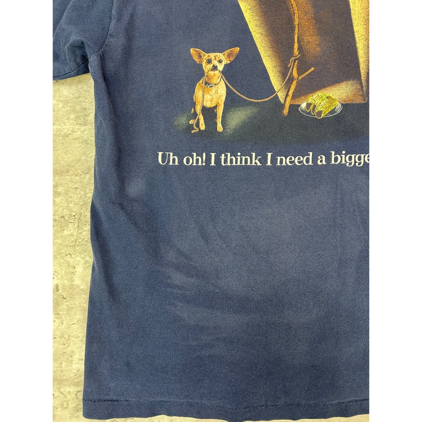 Vintage 90s Taco Bell Here Lizard Lizard Chihuahua Graphic T-Shirt Size L YOUTH