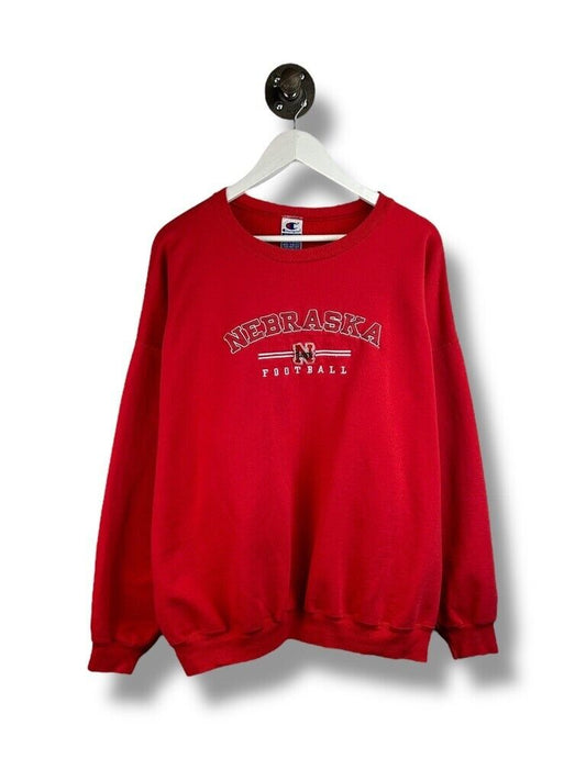 Vintage Nebraska Cornhuskers NCAA Collegiate Champion Sweatshirt Size 2XL Red