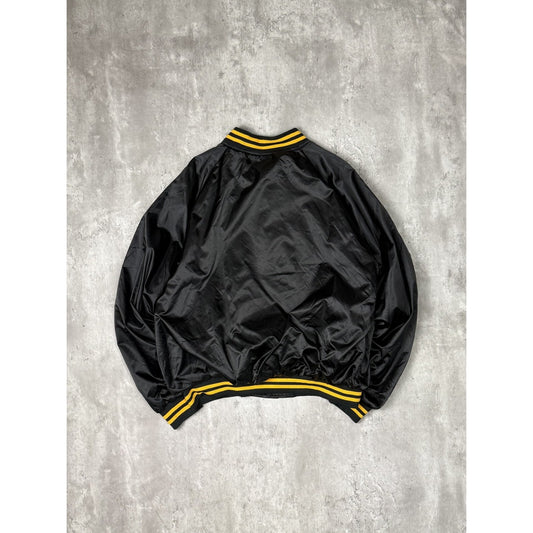 Vintage 80s/90s Miller Genuine Draft Embroidered Satin Bomber Jacket Size XXL