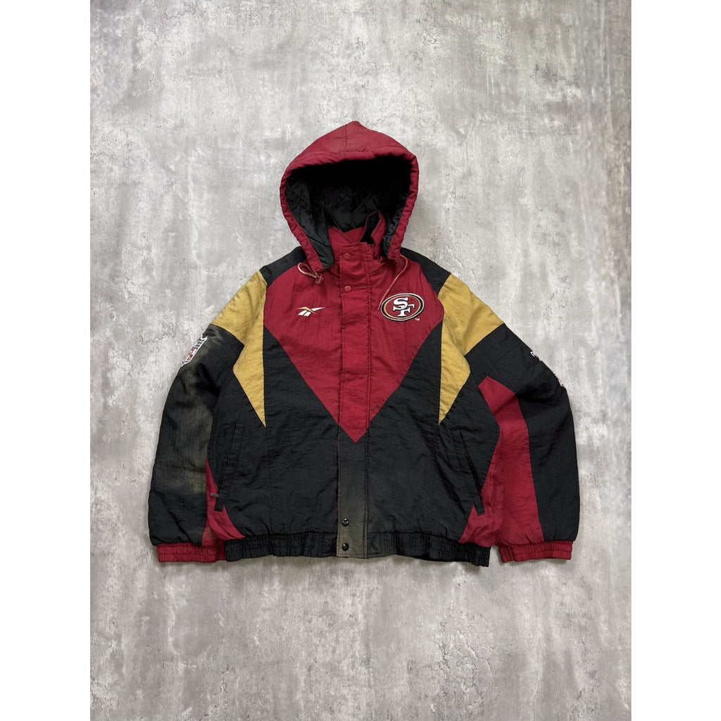 Vintage 90s San Francisco 49ers NFL Insulated Reebok Football Jacket Size Medium